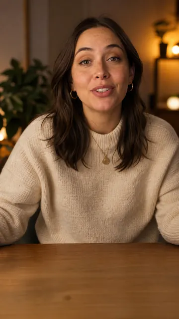 UGC-style talking-head clip with burned-in subtitles